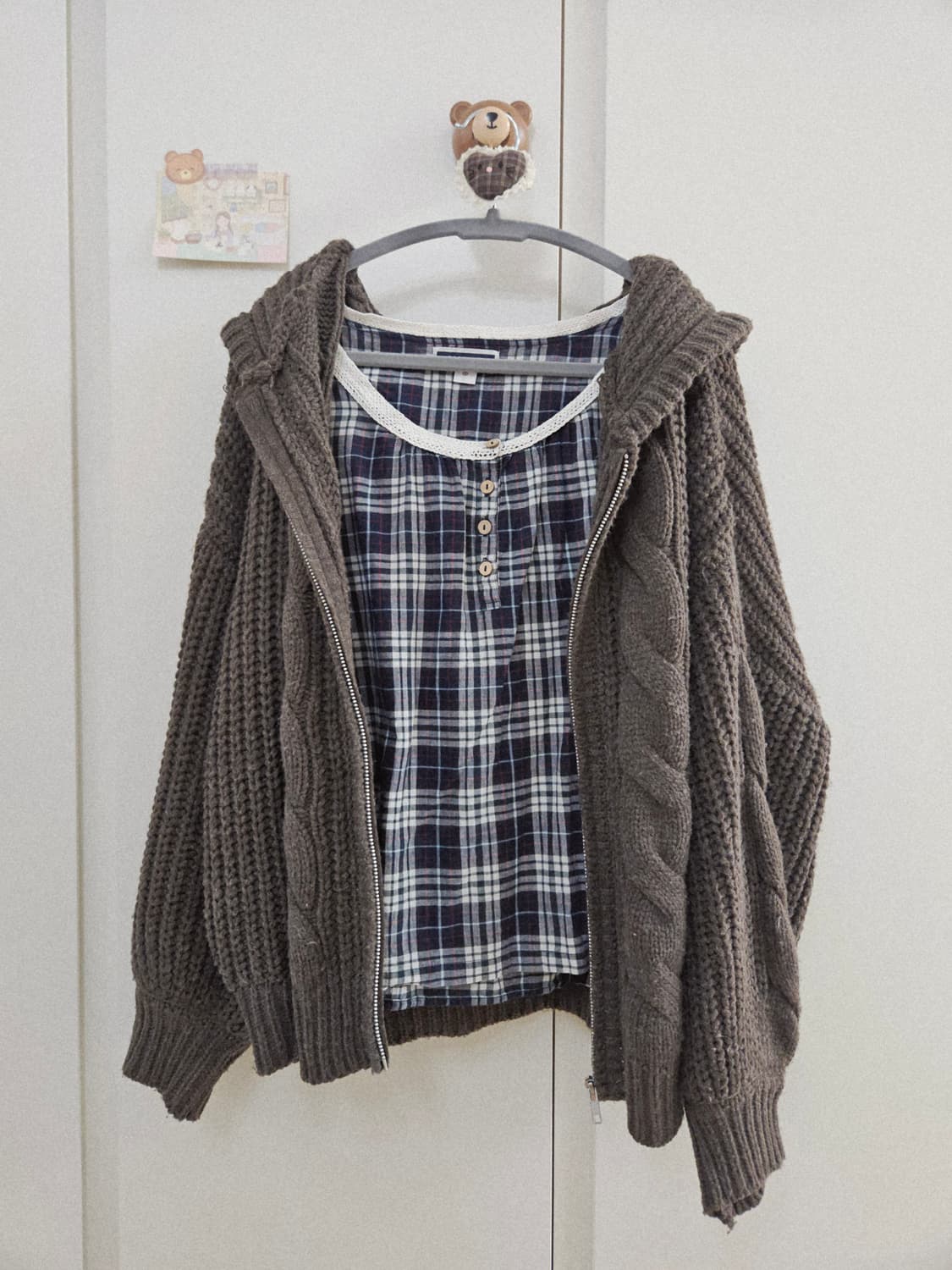 빈티지 아이보리 모리걸 니트가디건 상품이미지8