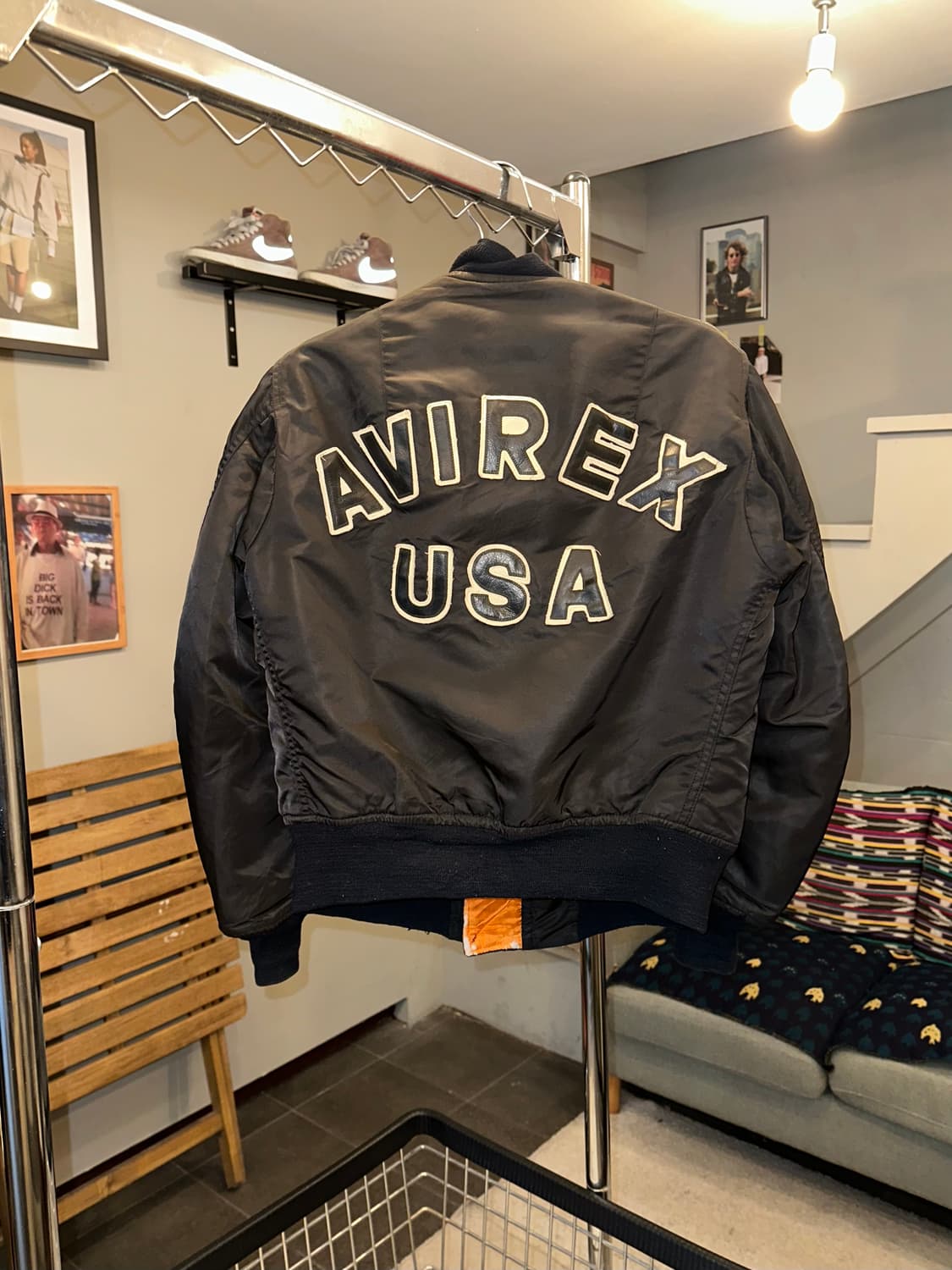 Avirex back logo Ma-1 flight bomber JK 상품이미지8