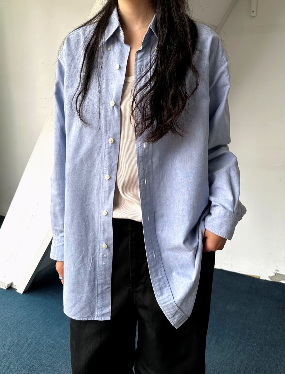 U.S.A. made cotton O/X fabric B/D shirt 상품이미지8