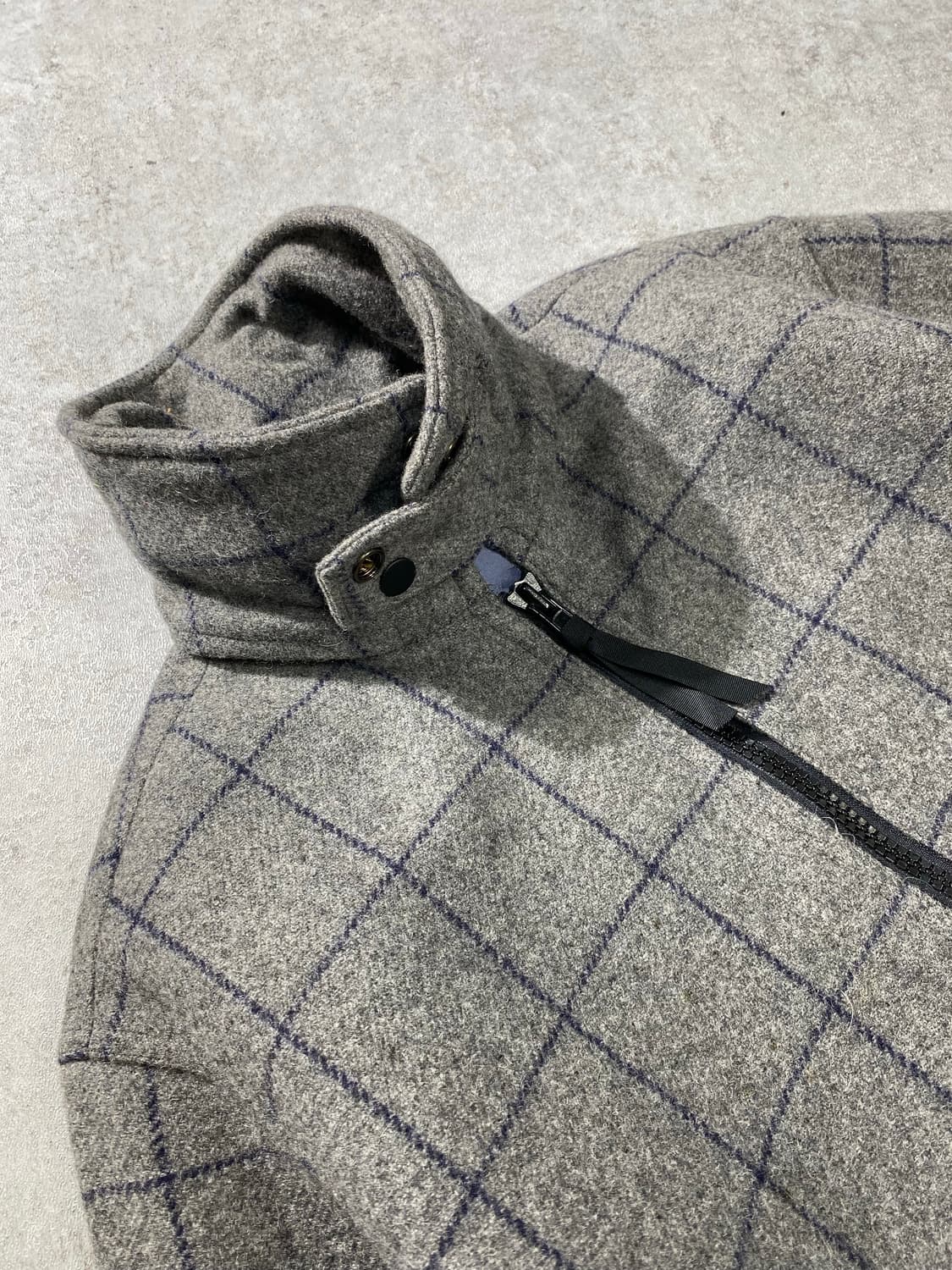 [2] Japanese 일본 빈티지 하프집업 울 체크 아노락 상품이미지4