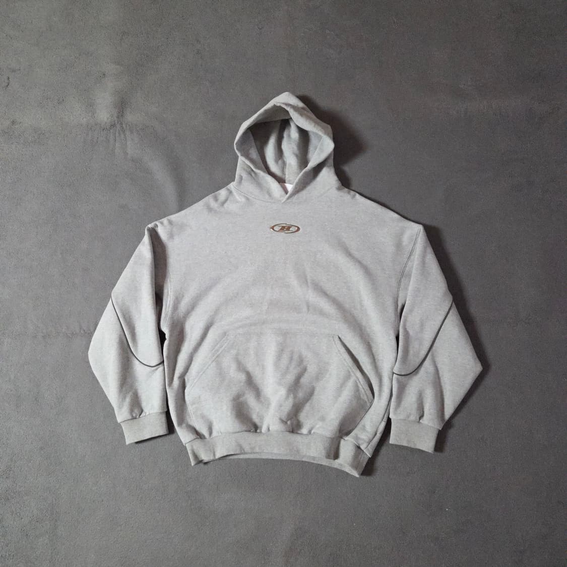 본투윈 빅크롬 리플렉티브 라인 후드티 2 그레이 상품이미지2