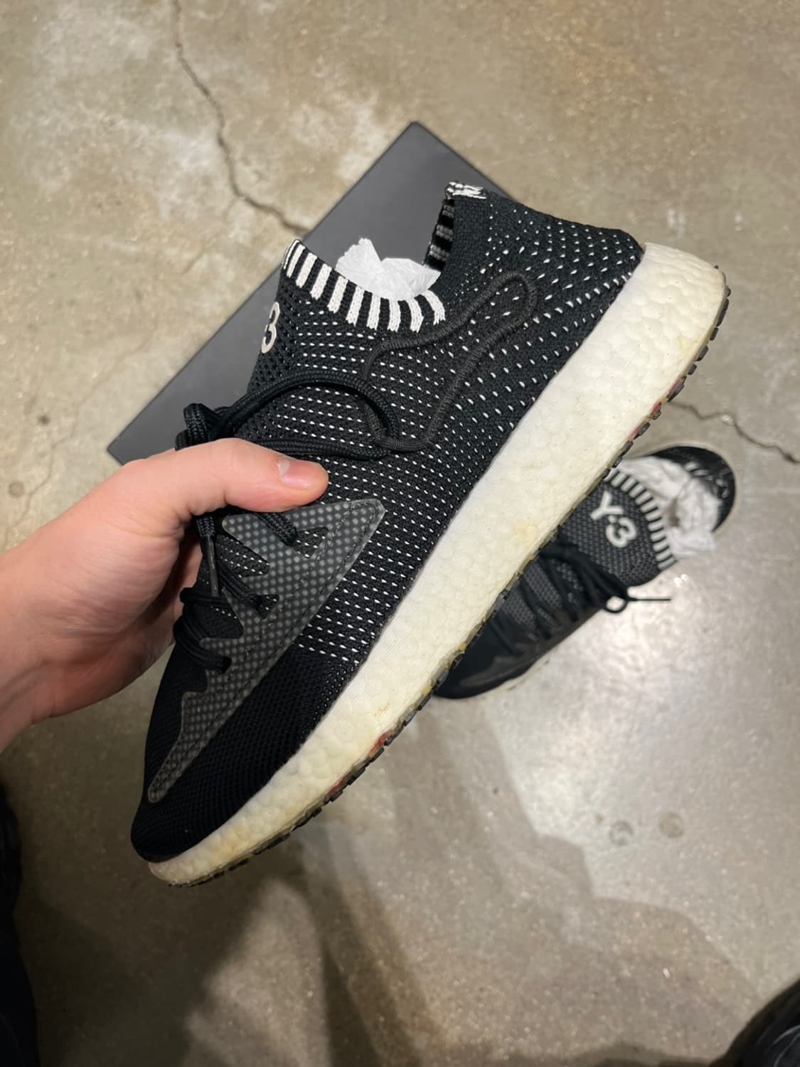 Y-3 퓨어부스트 화이트 블랙 와이쓰리 아디다스 스니커즈 상품이미지1