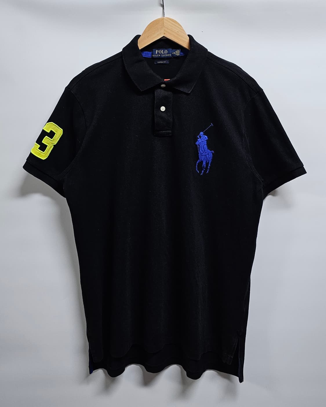 폴로 랄프로렌 빅포니 블랙 반팔 카라티 L 상품이미지1