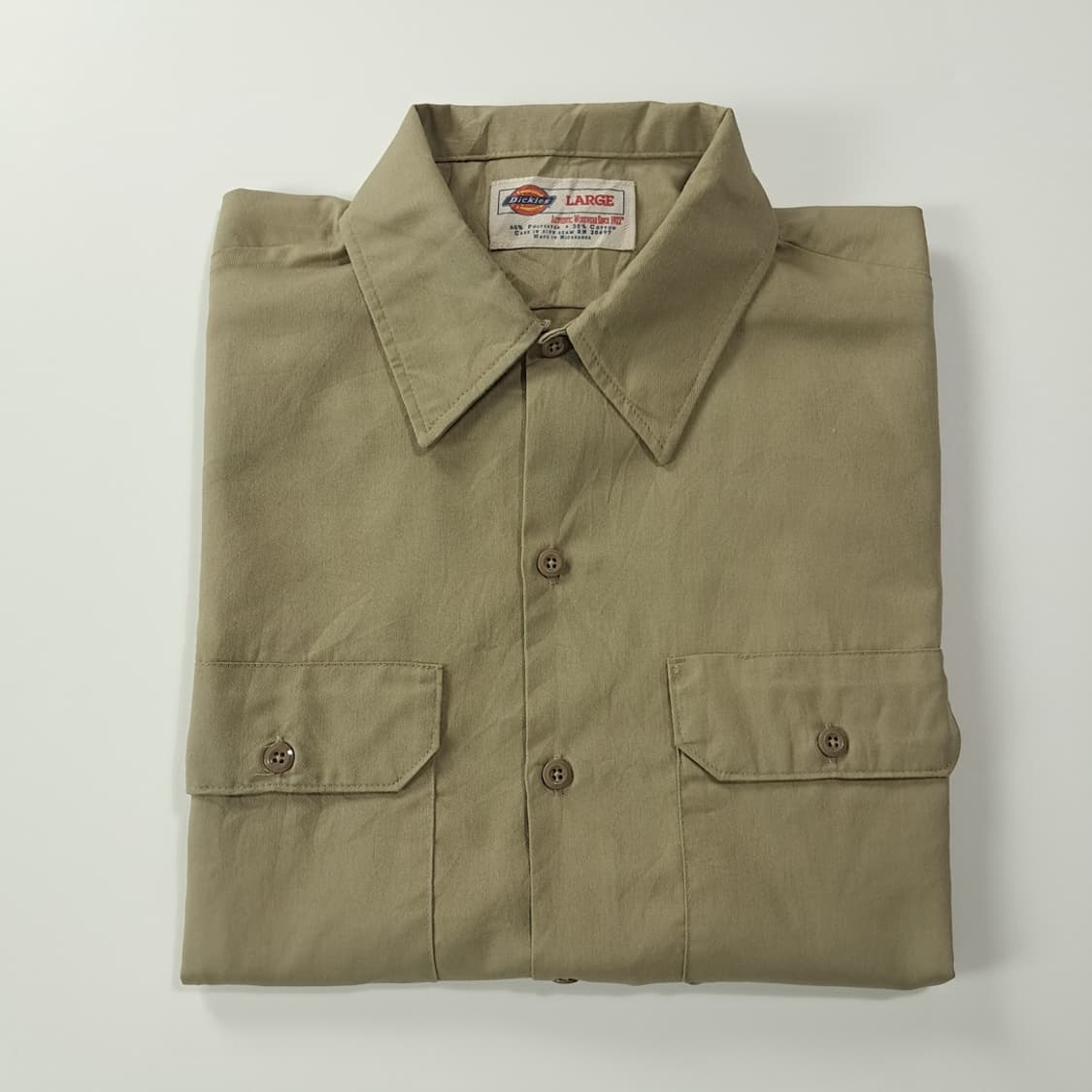 CK706 L 디키즈 90s 올리브카키 반팔 워크 셔츠 남방 상품이미지8