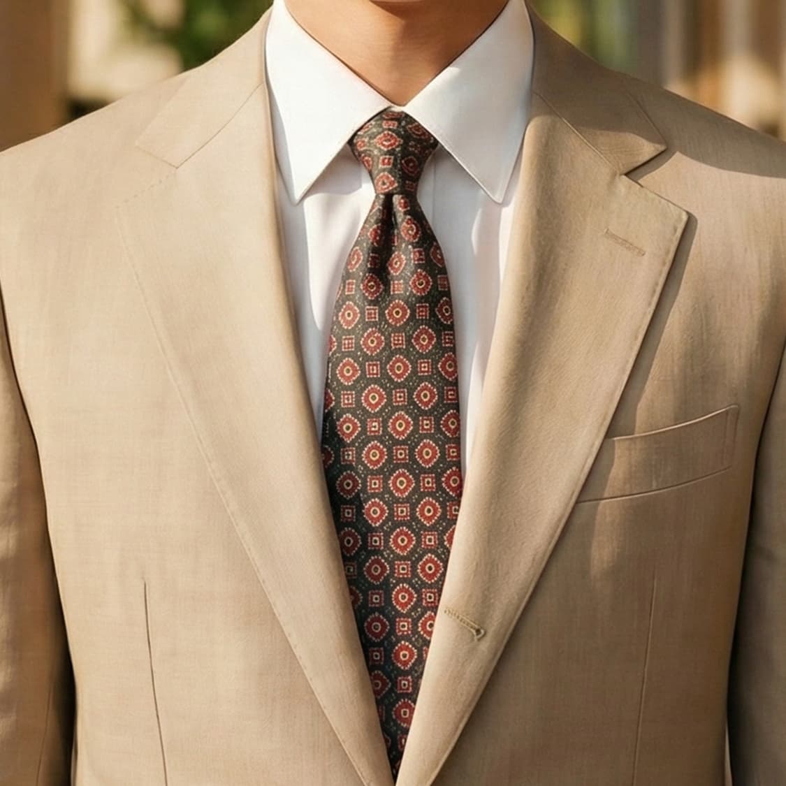 로가디스 실크 네이비 기하 패턴 넥타이 9.2cm 새상품 A19463
 상품이미지1