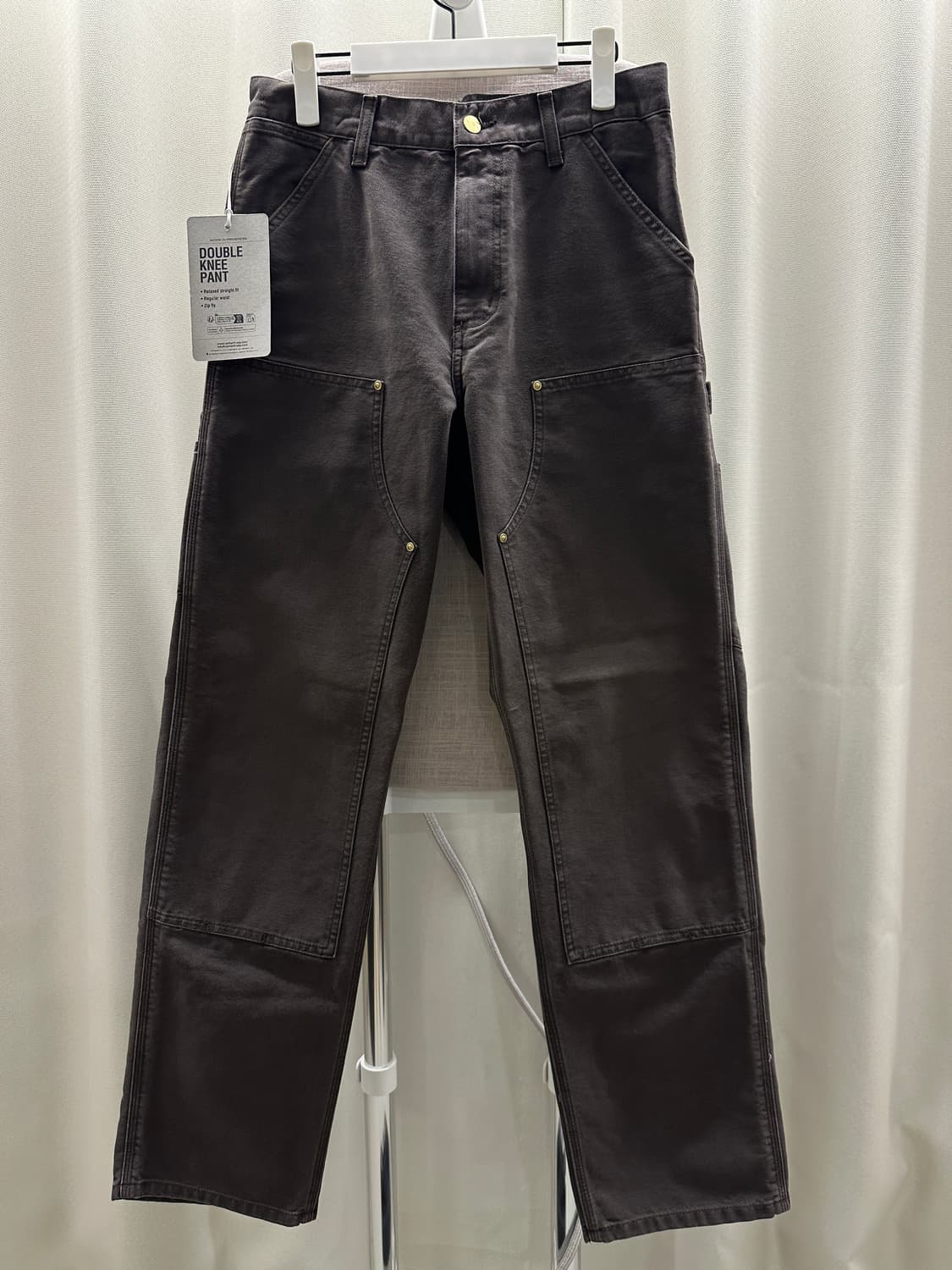 [28] 칼하트 윕 더블 니 카펜터 워크 팬츠 디어본 토바코 스톤 캔버스 상품이미지2