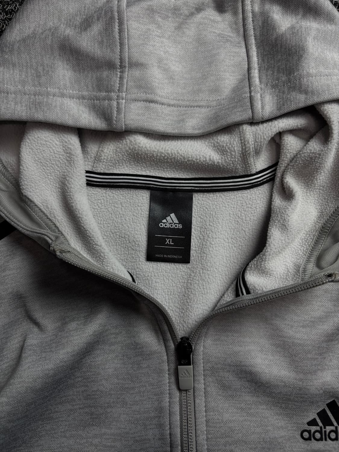 아디다스 트랙 사이드라인 그레이 미니멀 후드집업 1535 상품이미지3