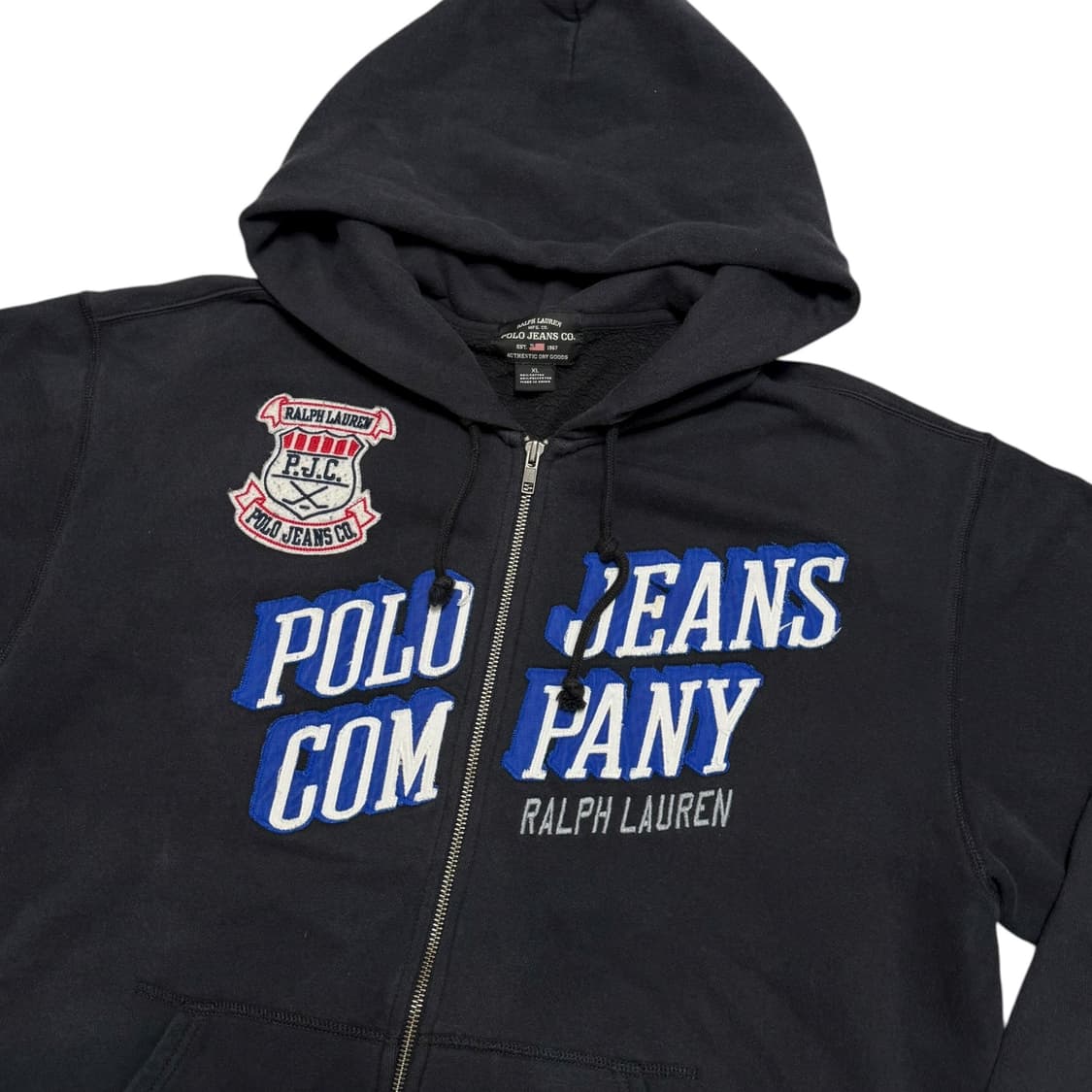 00‘s 폴로 랄프로렌 진스 레터링 기모 후드집업 상품이미지4