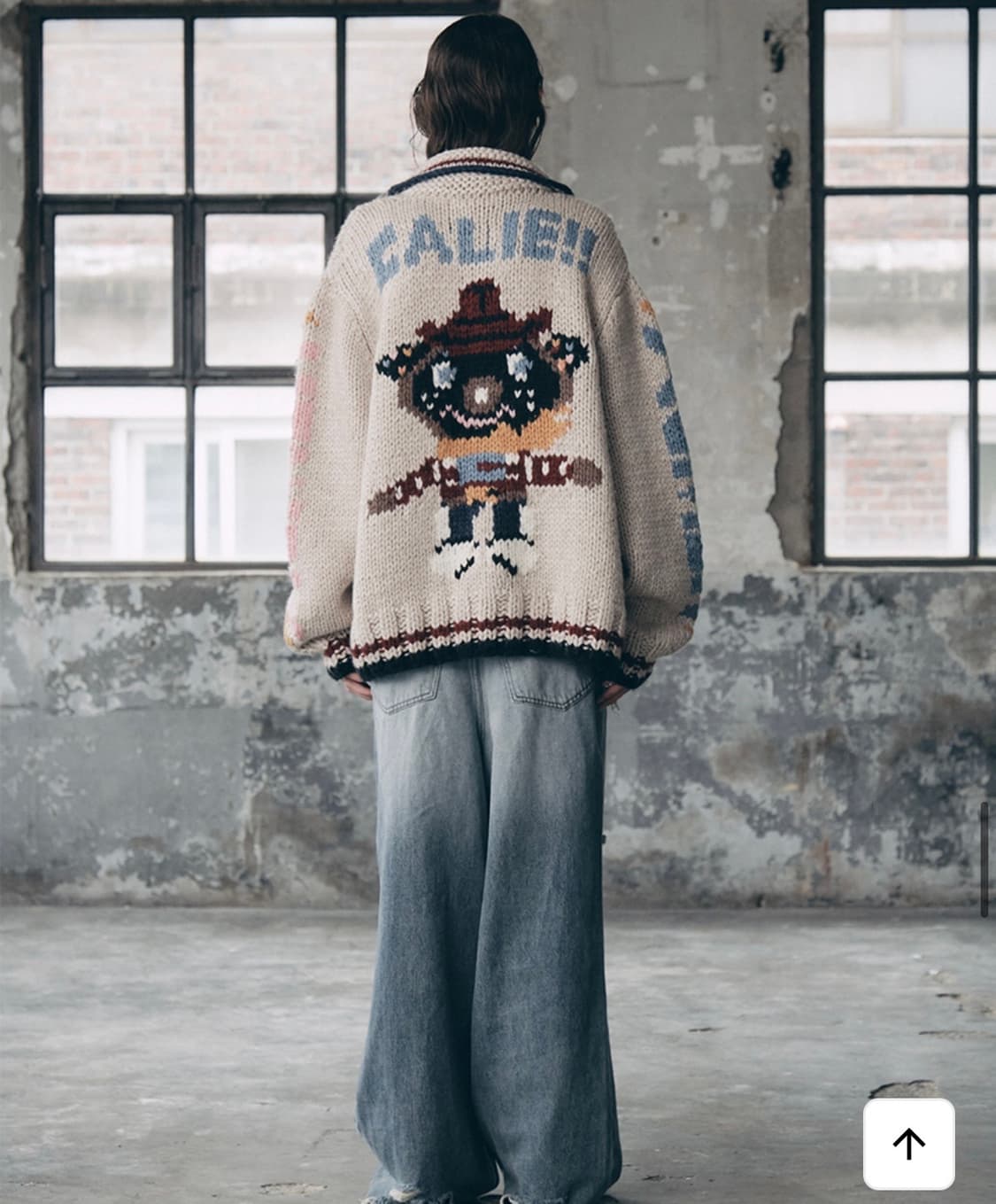 에즈이프캘리 COWGIRL TEDDY ZIPUP KNIT IVORY 상품이미지1