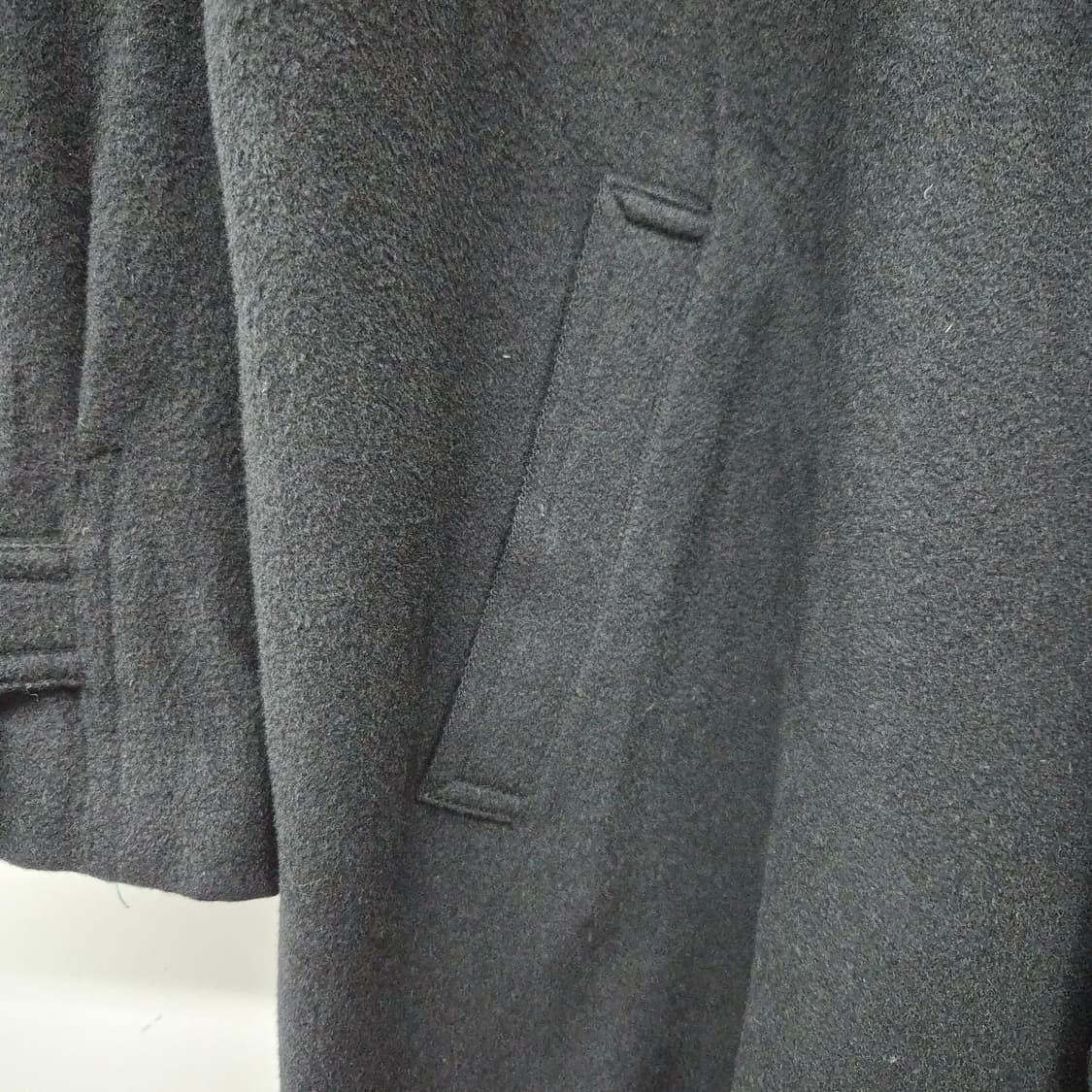 캐시미어 100% 기본 블랙 코트 남녀공용 M 상품이미지4