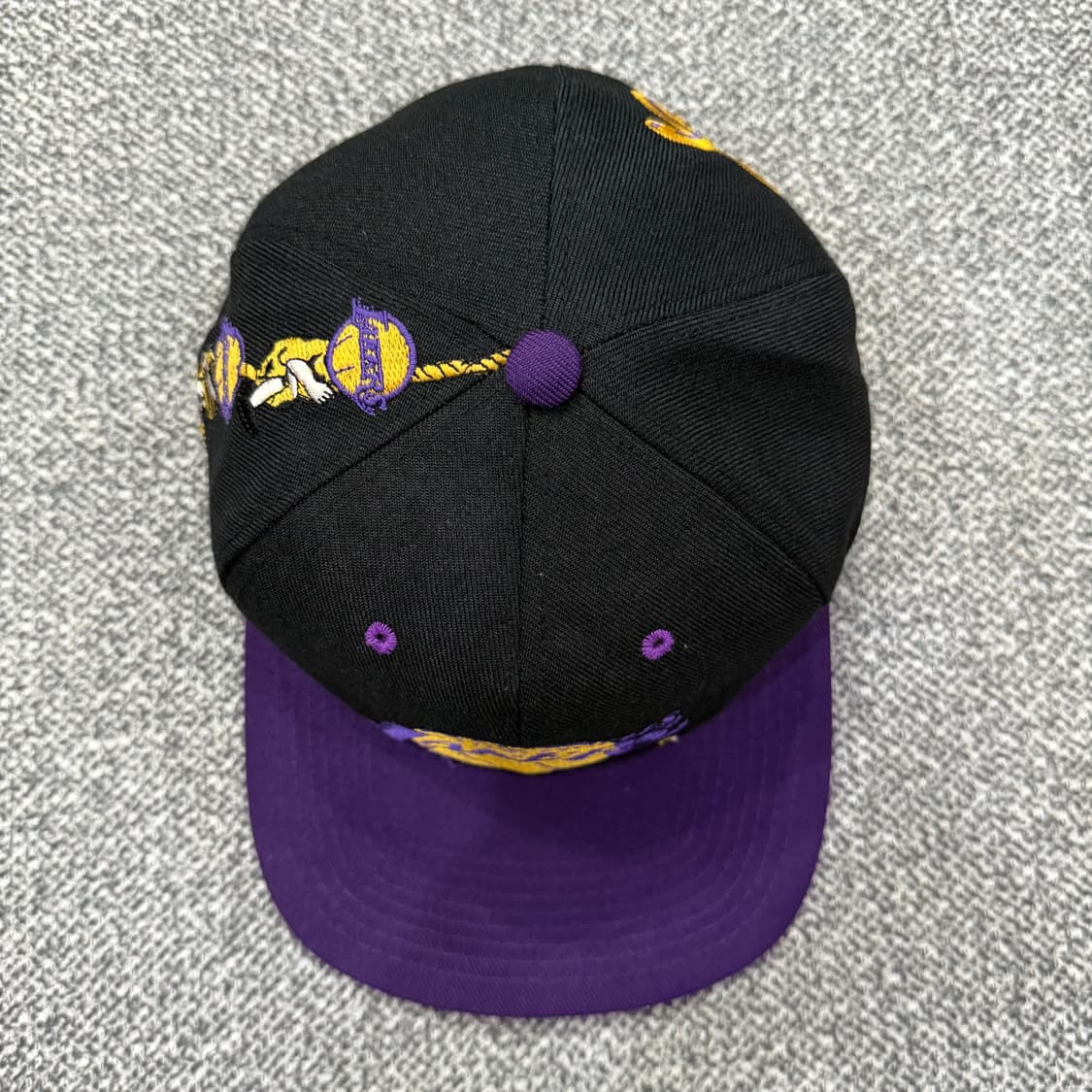 F 레이커스 농구팀 LAKERS 레트로 빈티지 자수 볼캡 모자 스냅백 상품이미지3