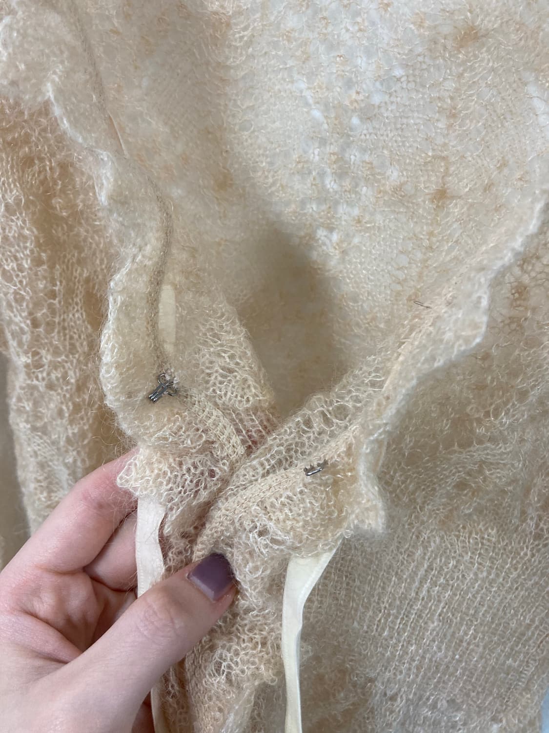 빈티지 모헤어 리본 가디건 상품이미지6