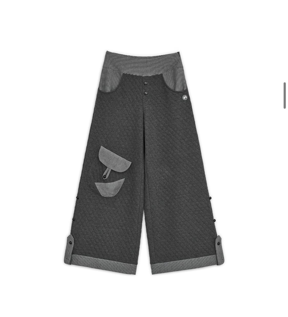 [새상품]허그유어스킨 퀄팅 플랩 버튼 팬츠 상품이미지2