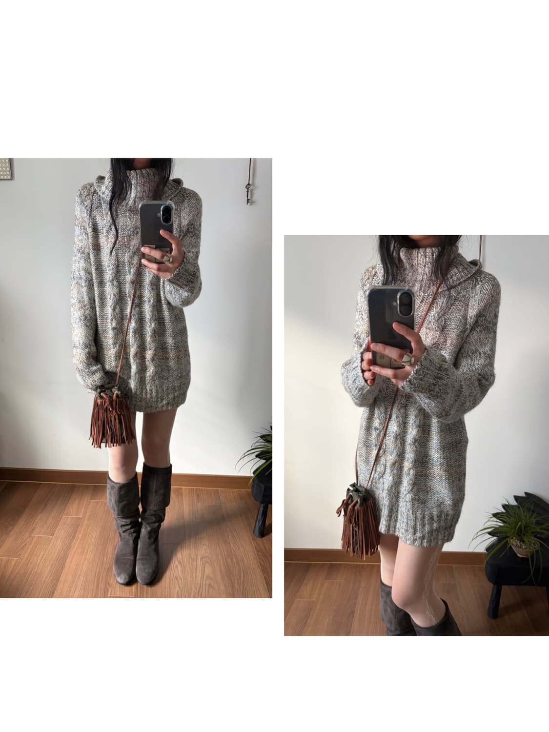 wide turtleneck dress & top 상품이미지6