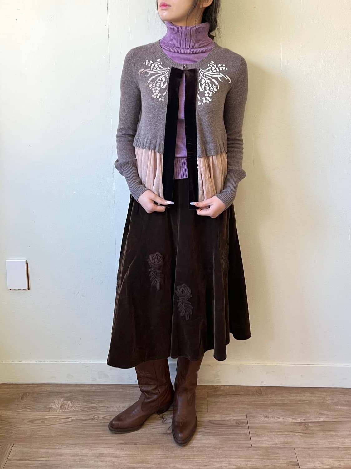 SPORTMAX CODE 벨벳 트랙 가디건 상품이미지6