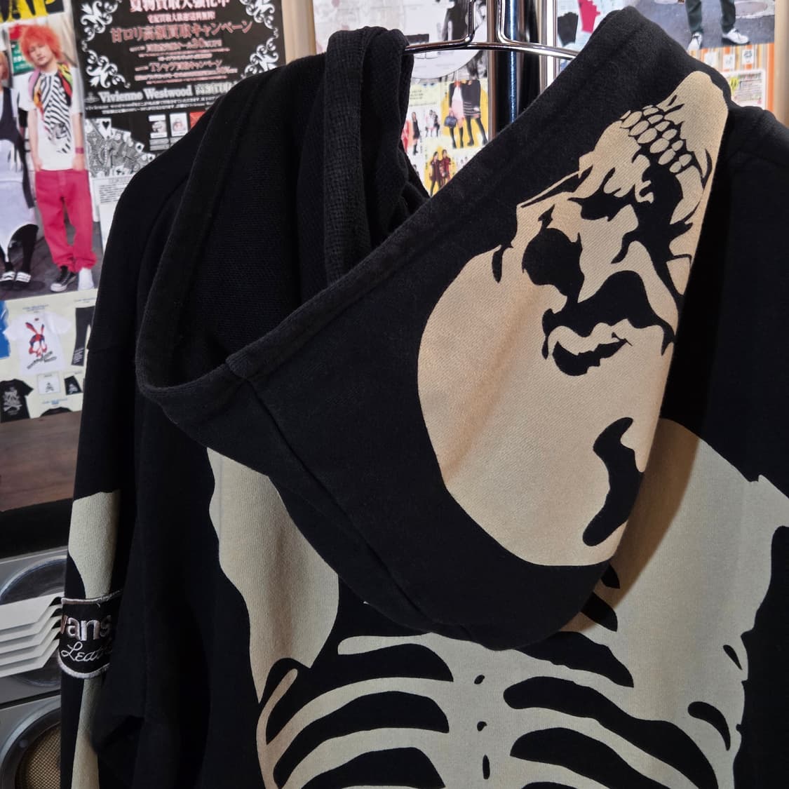 밴슨 레더 본 프린팅 풀 마스크 워머 후드집업 상품이미지4