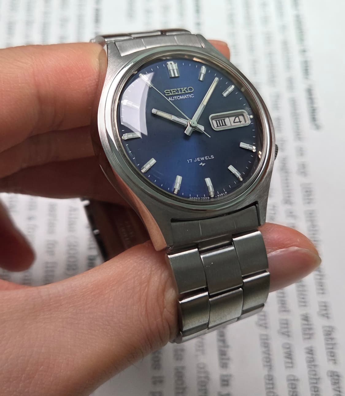 빈티지 세이코 순정 블루다이얼 한자 데이데이트 7009 브레이슬릿 ver 상품이미지4