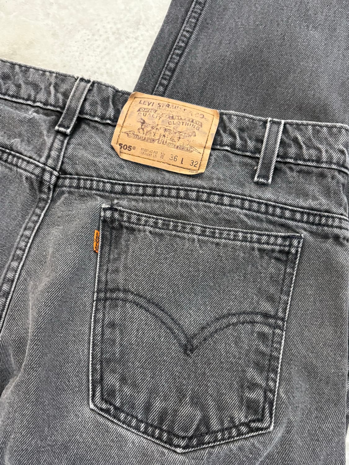 [34] 리바이스 505 오렌지탭 블랙 흑청 상품이미지4