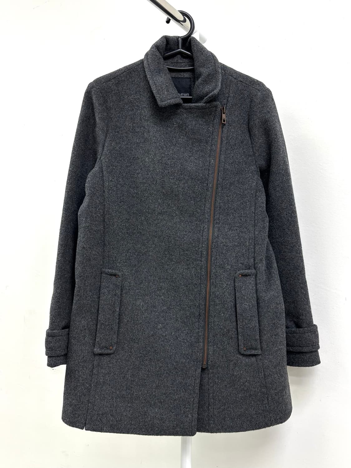 빈티지 차콜 하프 코트 상품이미지7