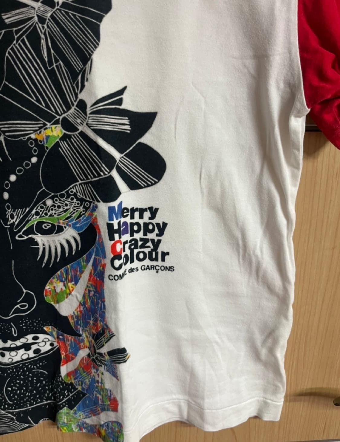  꼼데가르송 merry happy crazy colour 티셔츠 상품이미지3