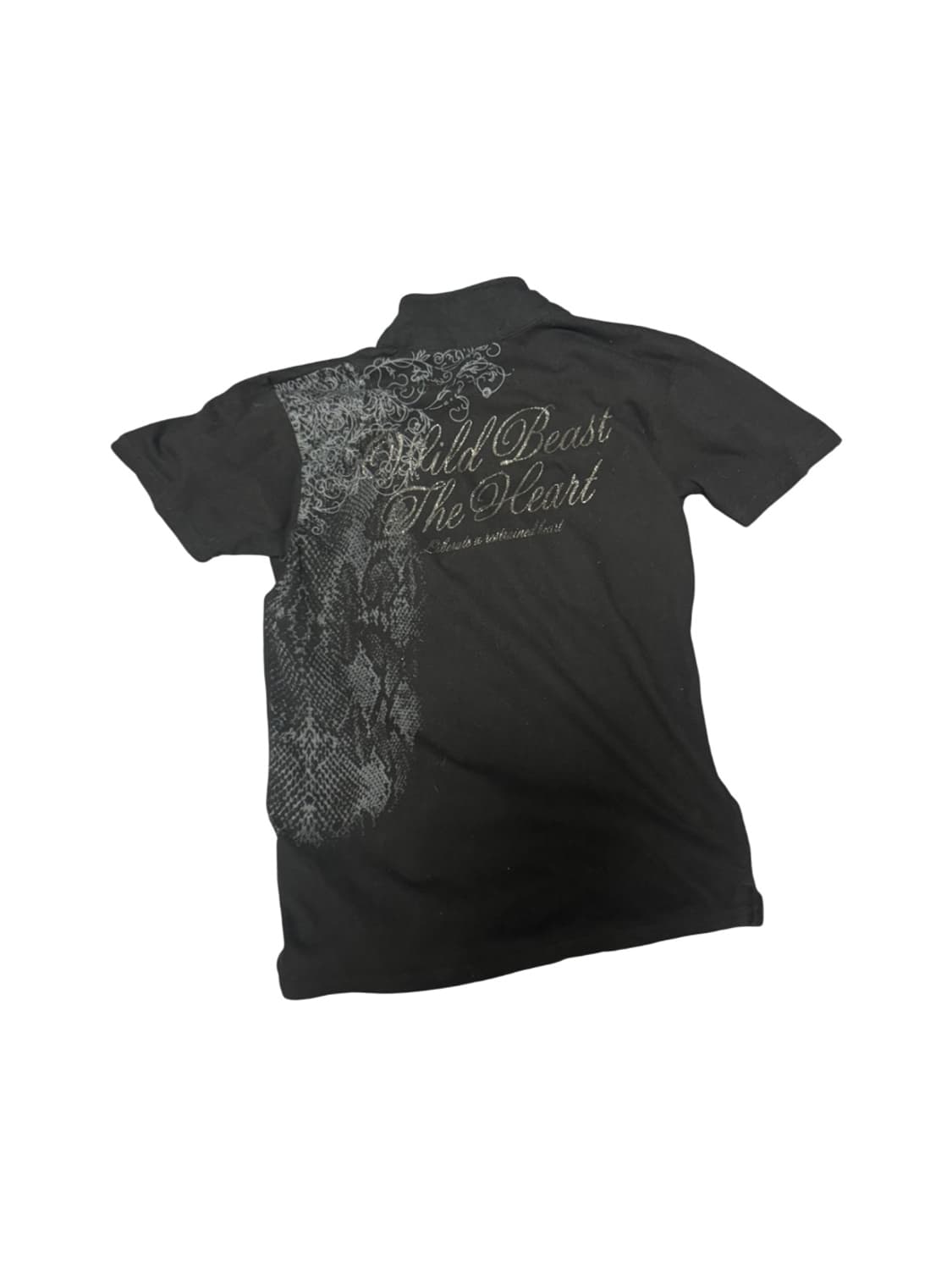 00s Style Printed Design Black T-Shirt 상품이미지2