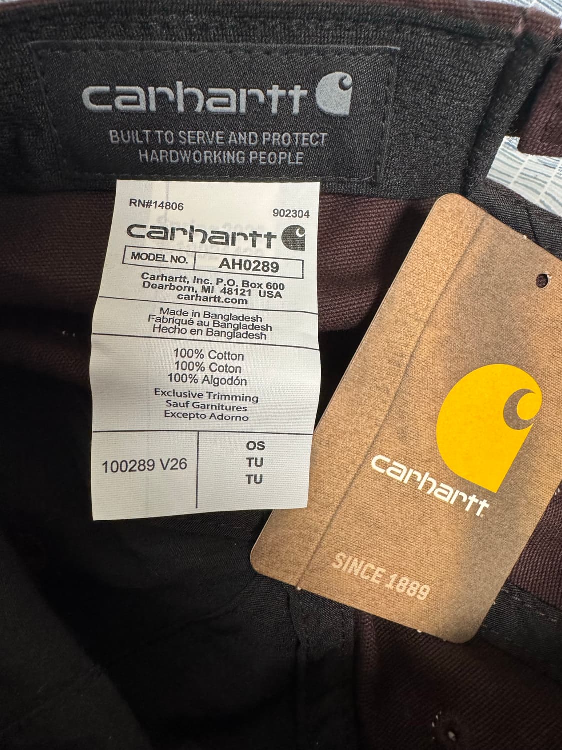 칼하트 캔버스 볼캡 블랙베리 상품이미지3