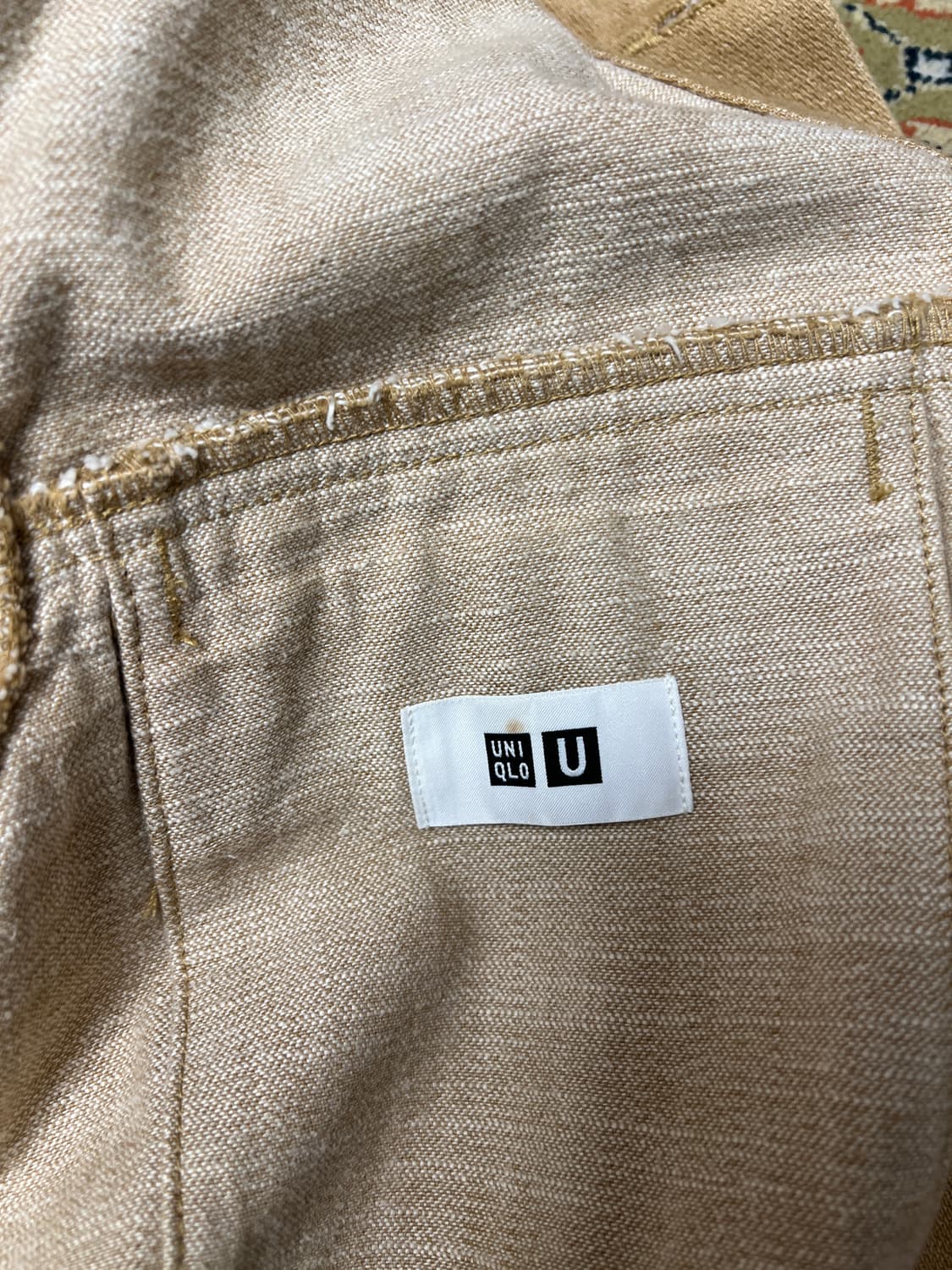 [L] 유니클로 U 코튼 트러커 자켓 베이지 상품이미지3
