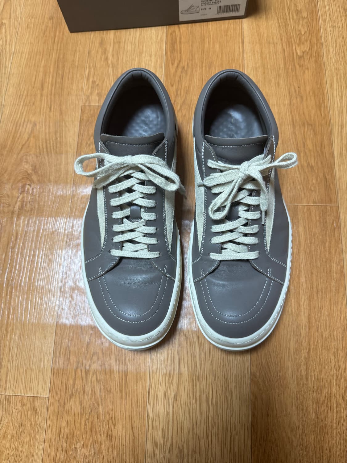 [44] 릭오웬스 레더 빈티지 스니커즈 더스트밀크  릭반스 상품이미지2