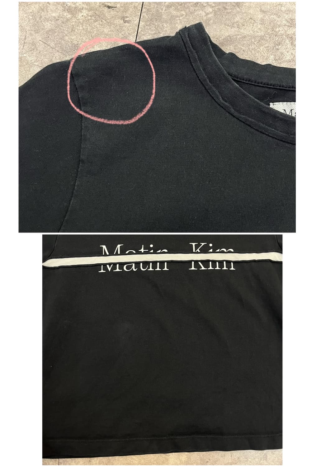 마뗑킴 크롭 반팔티 블랙 #csz3578 상품이미지5