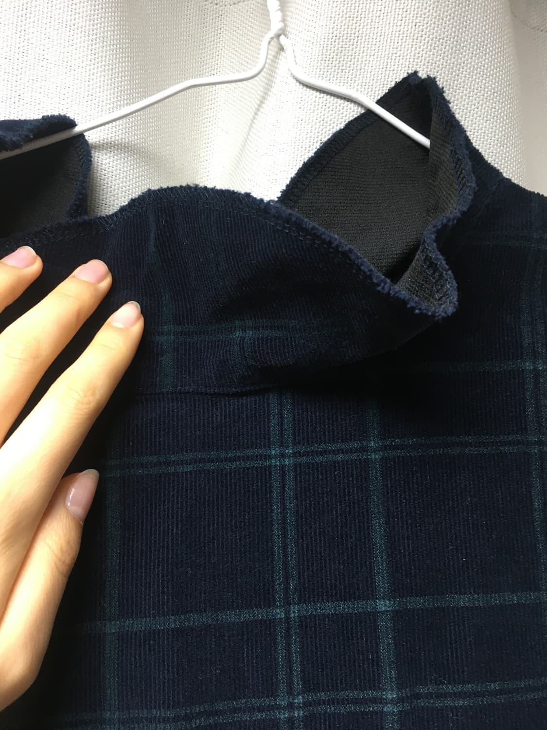 빈티지 체크패턴 모리걸 코듀로이 원피스 상품이미지6