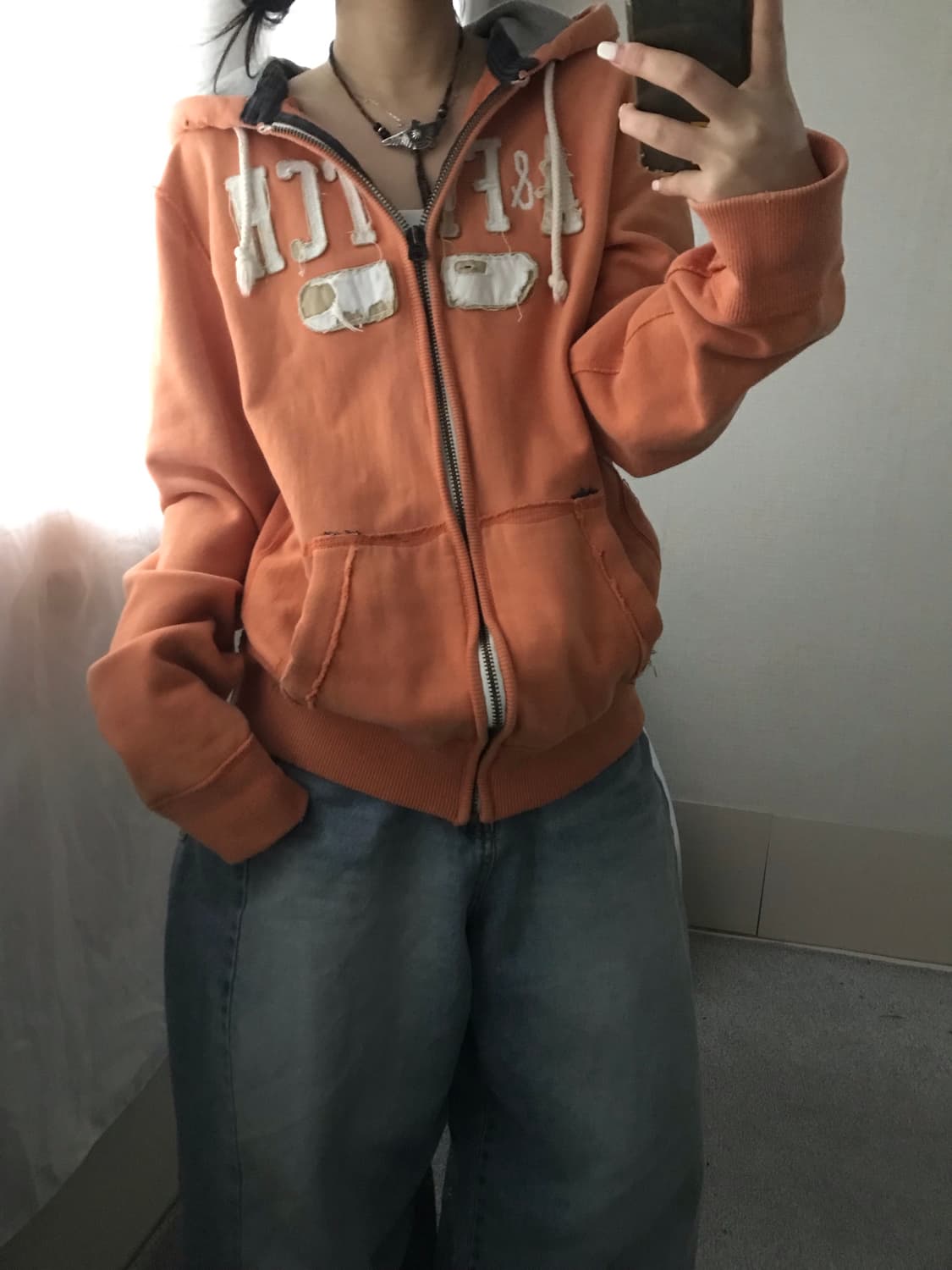 아베크롬비 오렌지 후드집업 상품이미지3