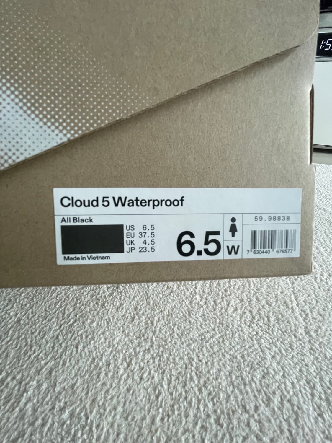 온러닝 클라우드 5 워터프루프 235 상품이미지2