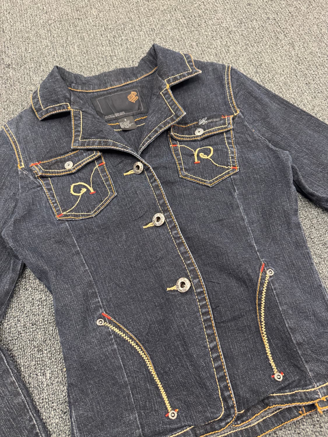 로카웨어 빈티지 여성 y2k 포켓스티치 데님자켓 상품이미지2