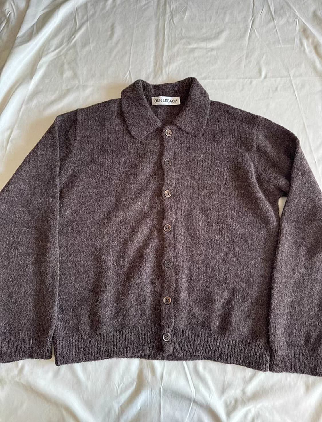 [50] 아워레가시 알파카 이브닝 폴로 가디건 브라운 컬러 상품이미지4