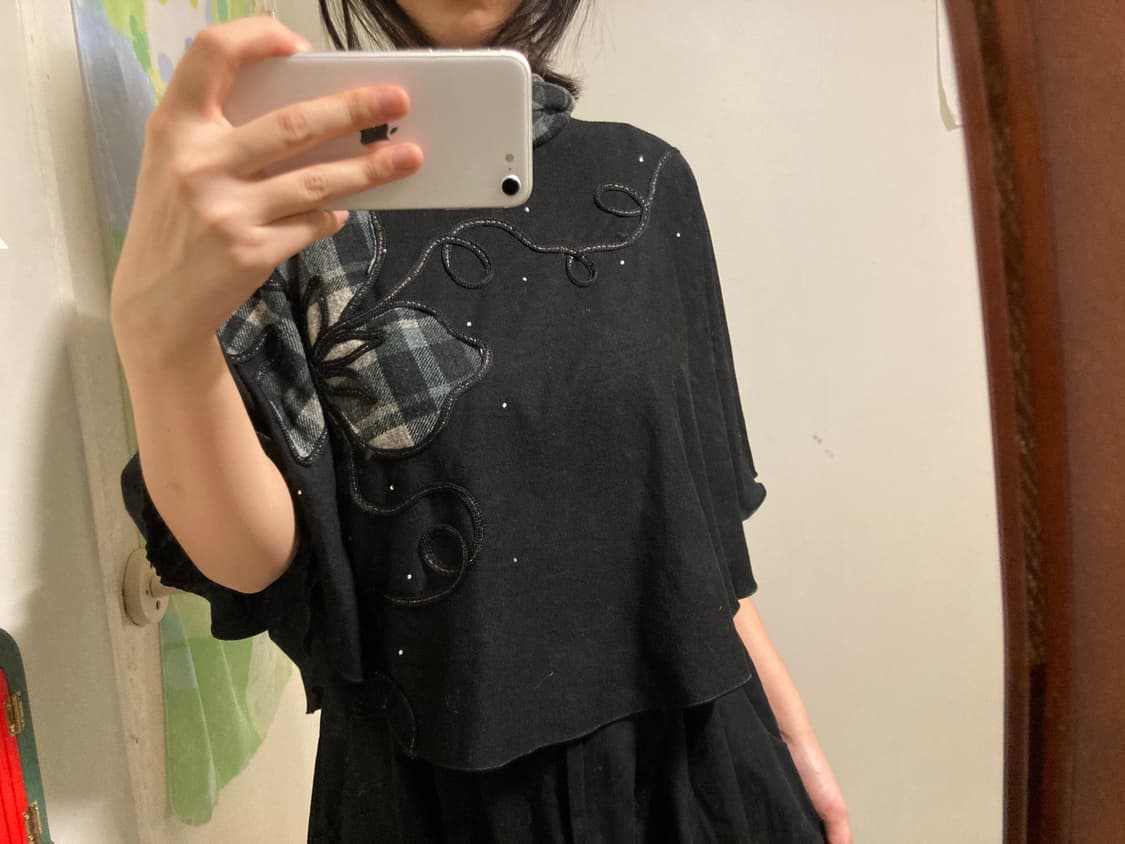 사와코 블랙 케이프 상품이미지5