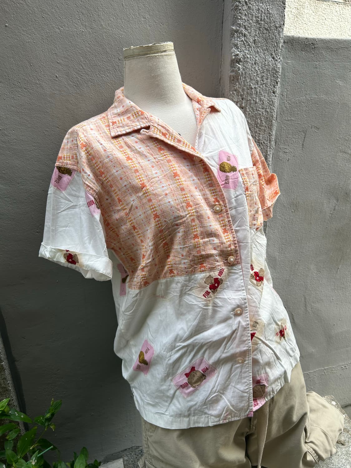 *아카이브* Jpn 90s 핑크하우스 테디베어 셔츠 상품이미지3