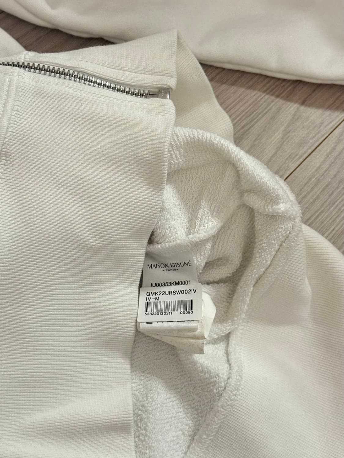 메종키츠네 화이트 칠랙스 폭스 자수 후드집업 상품이미지3