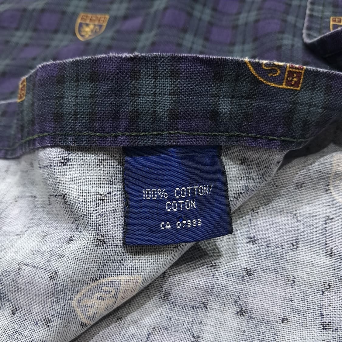 CK058 XL 폴로 90s 캐나다판 모던 블랙워치 크레스트 셔츠 남방 상품이미지5