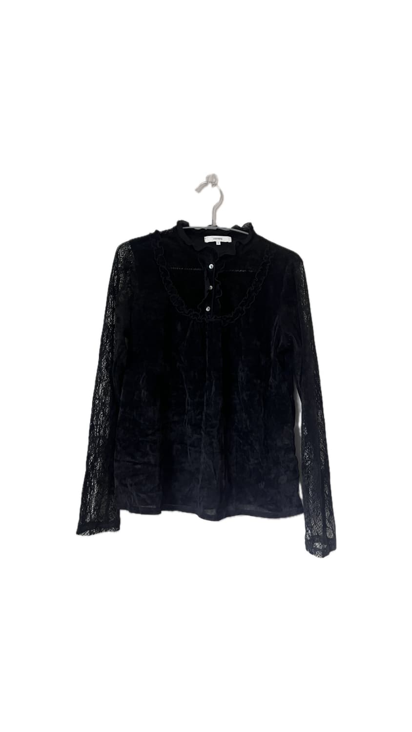 벨벳 레이스 고스 고딕 공겜 갸루 롱슬리브 긴팔 상품이미지1