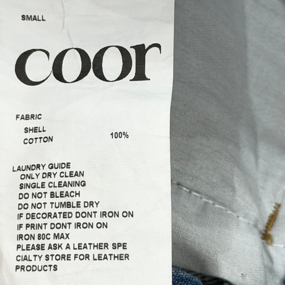 COOR 쿠어 페이딩 패널 데님팬츠 바지 블루 S 상품이미지3