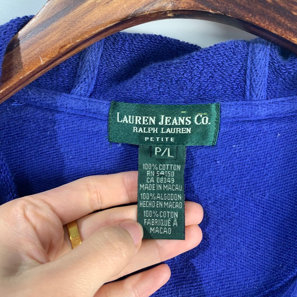 폴로 랄프로렌 블루 버튼 후드 자켓 상품이미지5