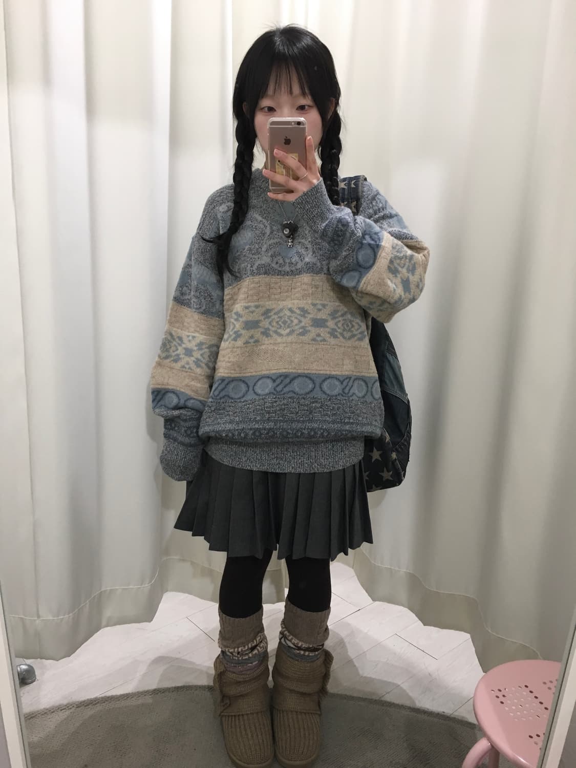 Eastern sky pattern knit 상품이미지2