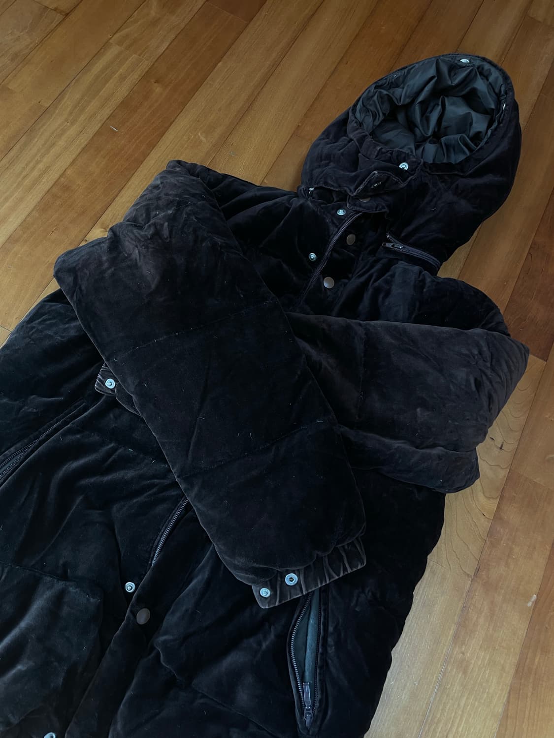 United arrows 유나이티드애로우즈 블루라벨 벨벳 덕다운 패딩 상품이미지2