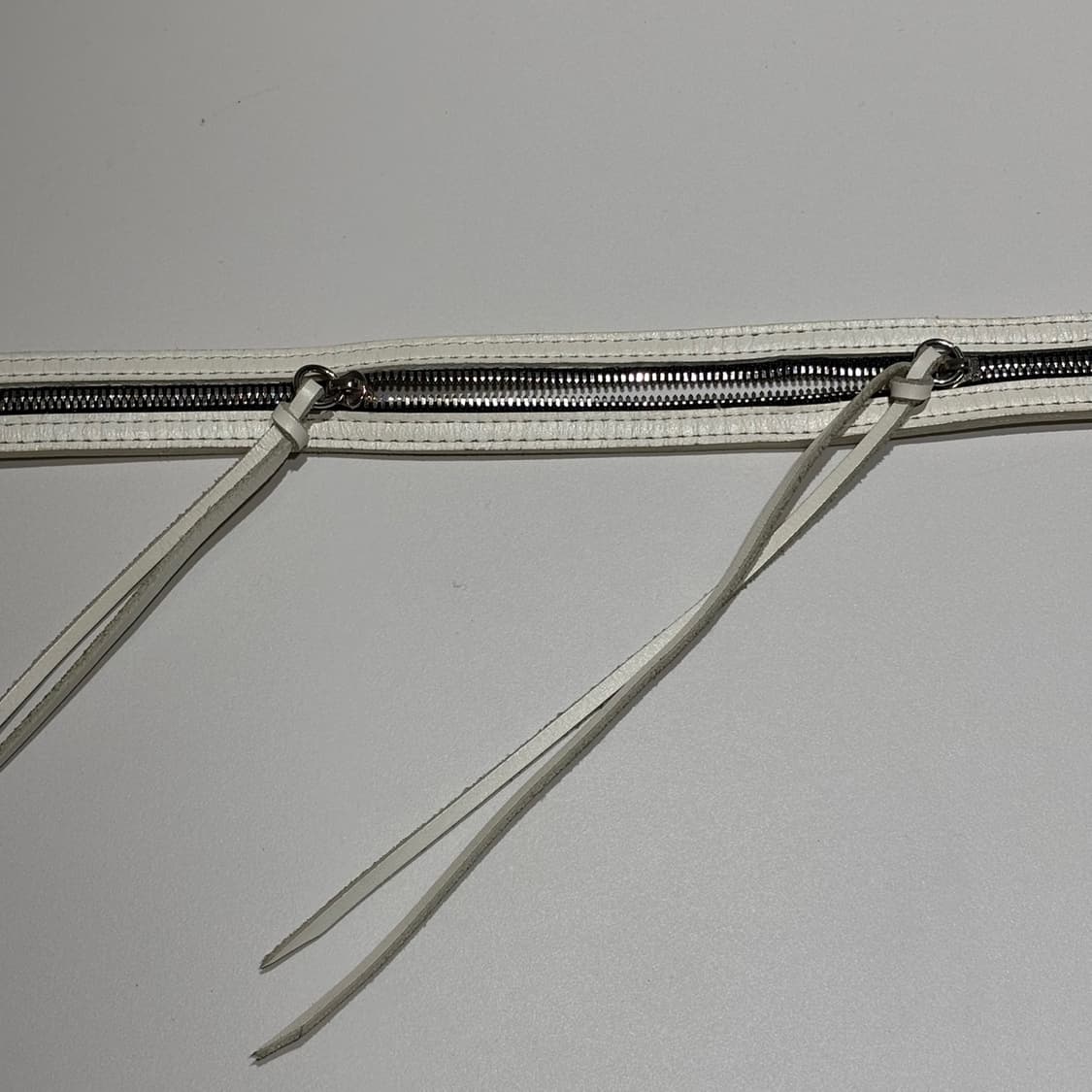 요지 야마모토 와이즈 zip 화이트 벨트 상품이미지5