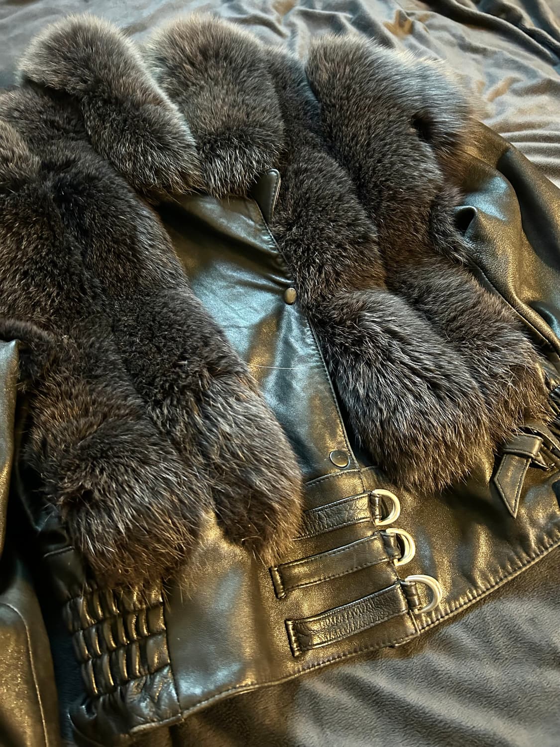 Sheep Skin Fur Leather Jacket 상품이미지7
