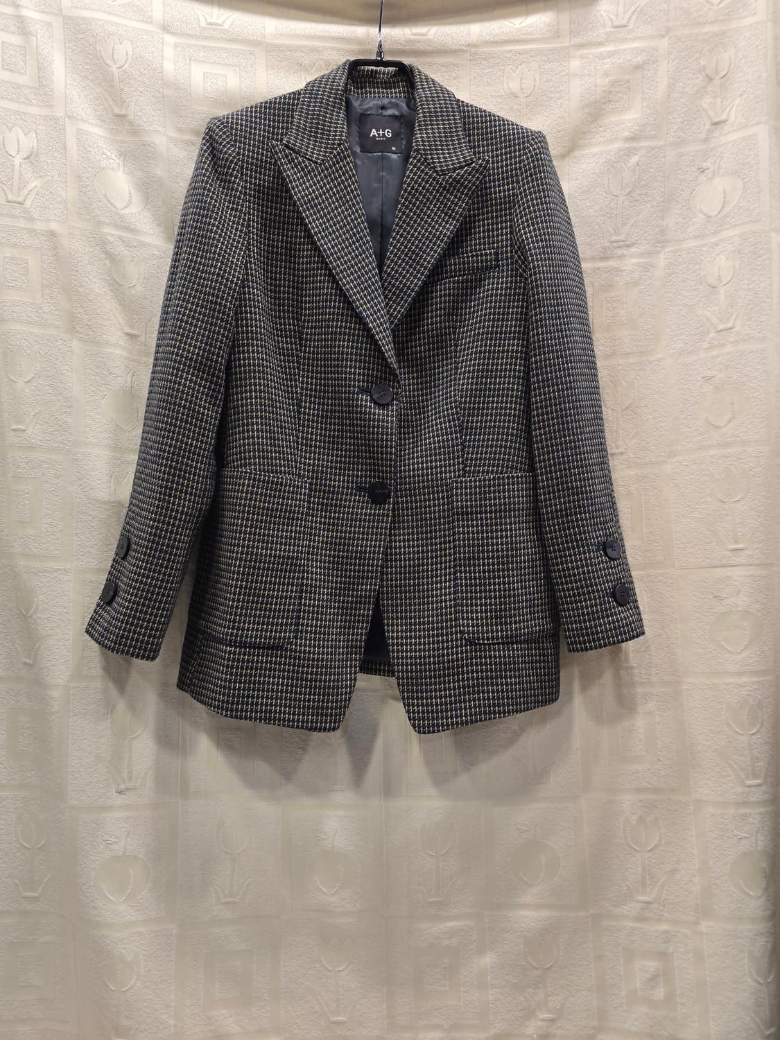 엣지 A+G BASIC 여성 체크 모 자켓 55 상품이미지1