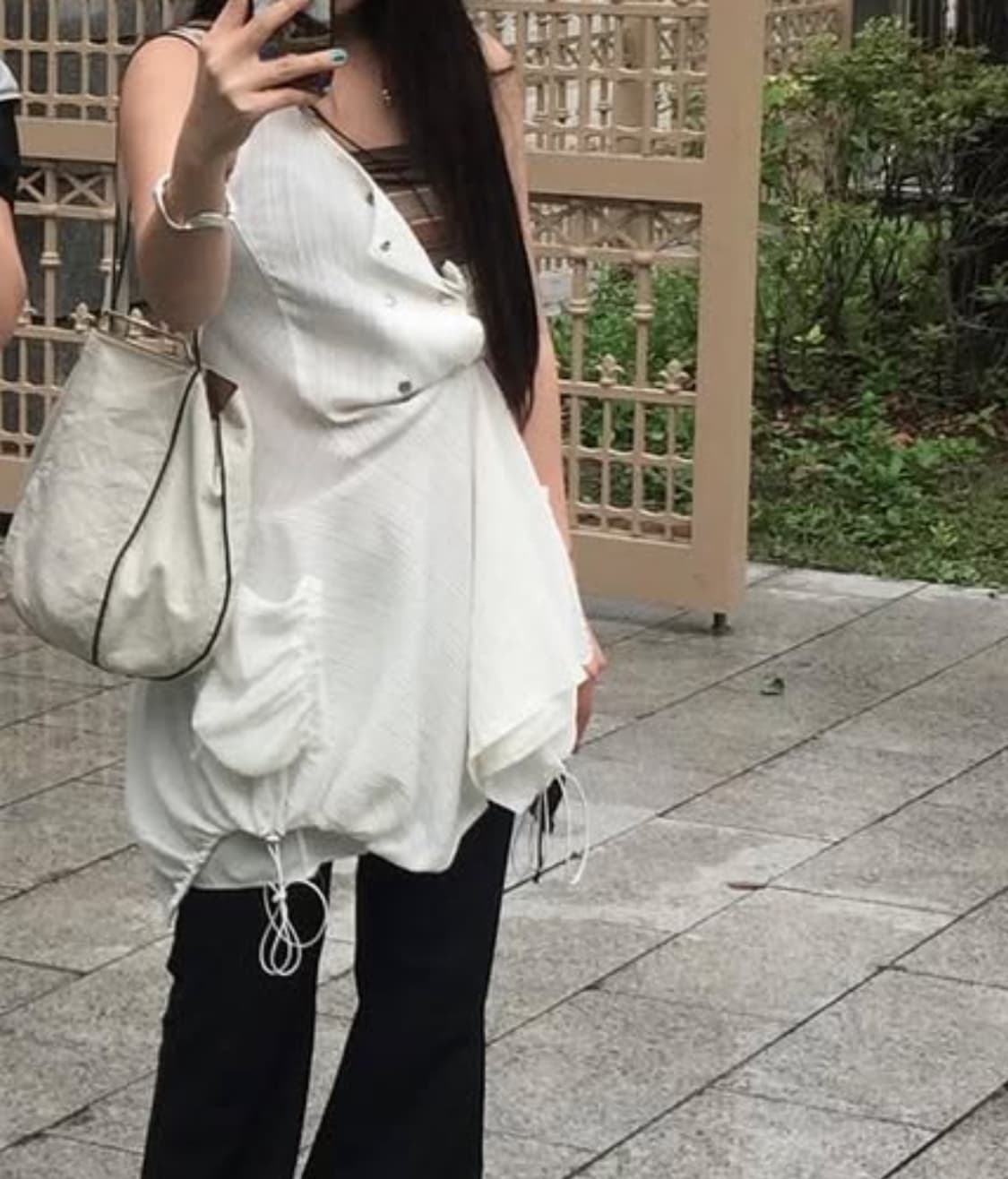 에옹쓰 컬업 미디 드레스 화이트 상품이미지4