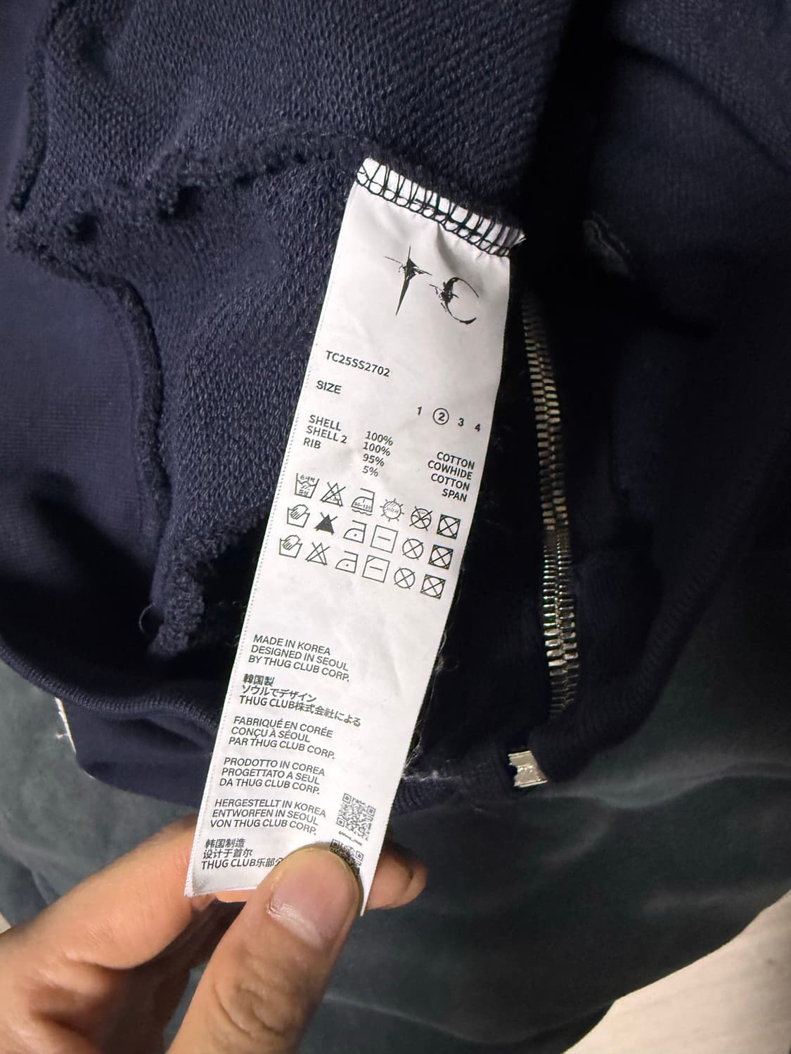 THUG CLUB 플레임 후드 집업 상품이미지5