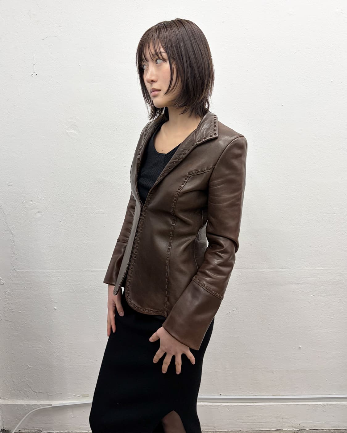 슈트레네세 램레더 파이핑 자켓 상품이미지7