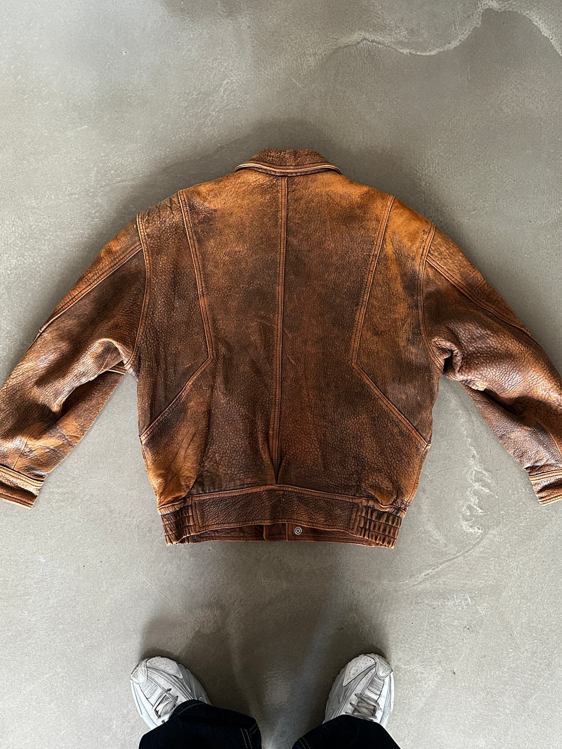 재패니즈 헤비 에이징 레더자켓 상품이미지2